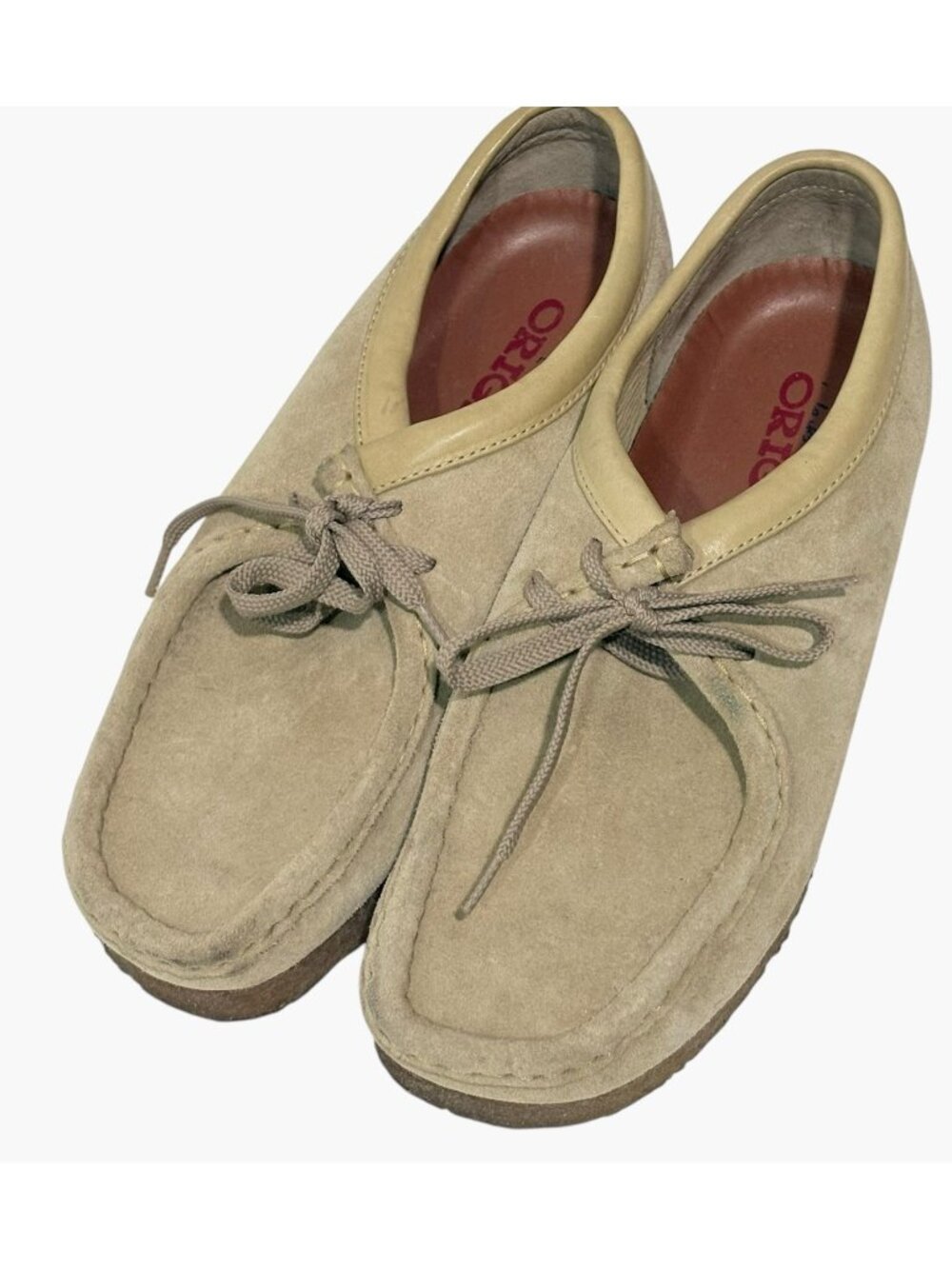 Clarks Originals Wallabee 36405 Tan Low Top Suede Men’s Size 7M Crepe Sole